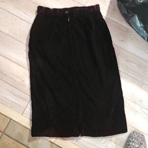 Elegant Black Velvet Skirt
